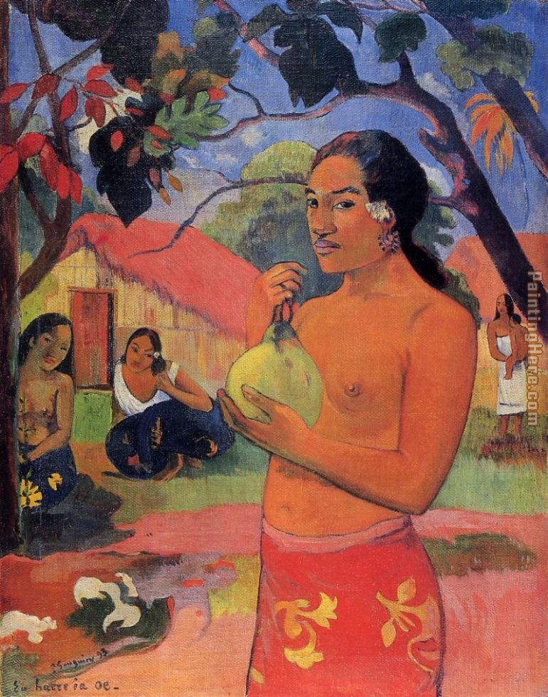 Where Are You Going painting - Paul Gauguin Where Are You Going art painting
